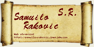 Samuilo Raković vizit kartica